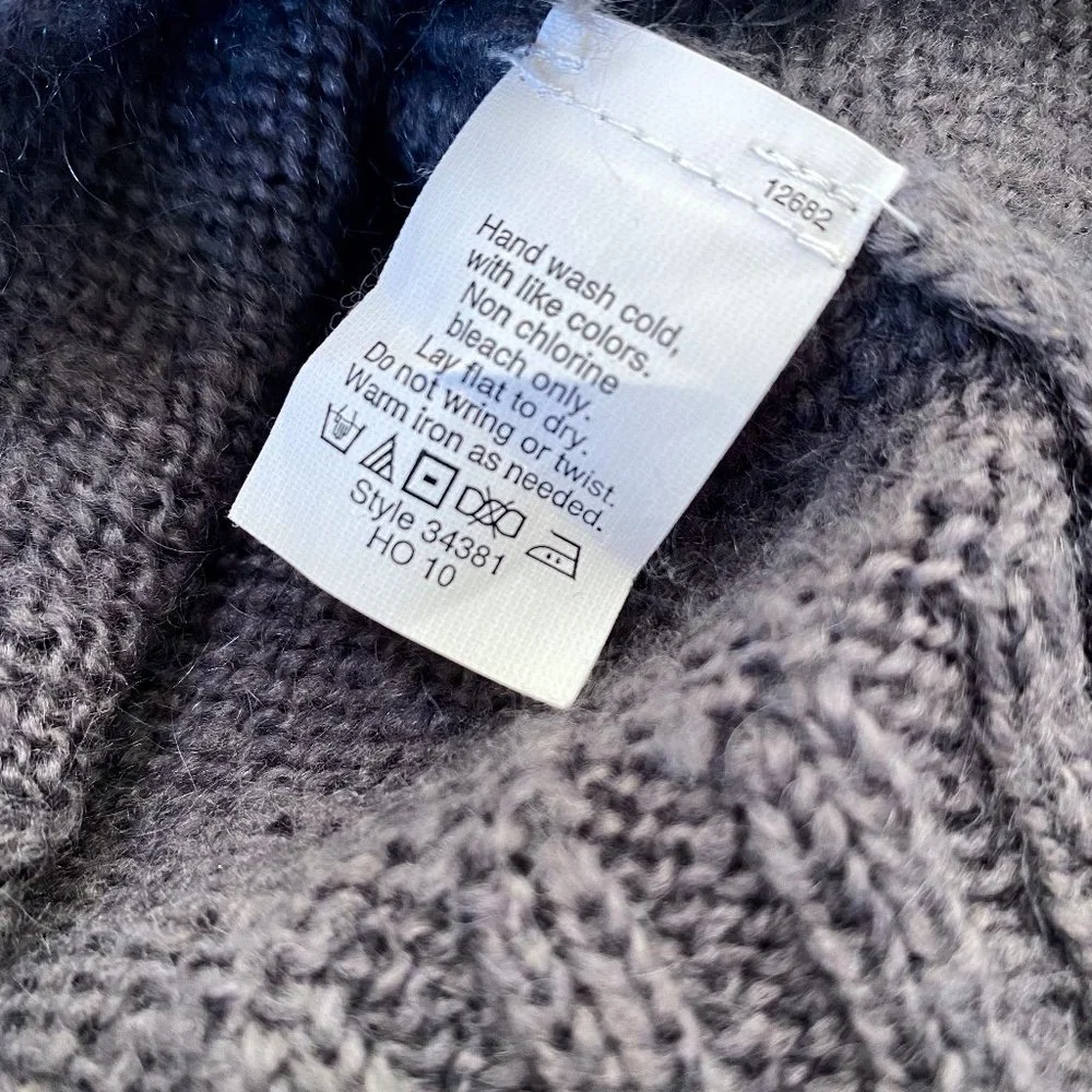 J. Crew Shawl Collar Mohair Sweater in Dusty Violet